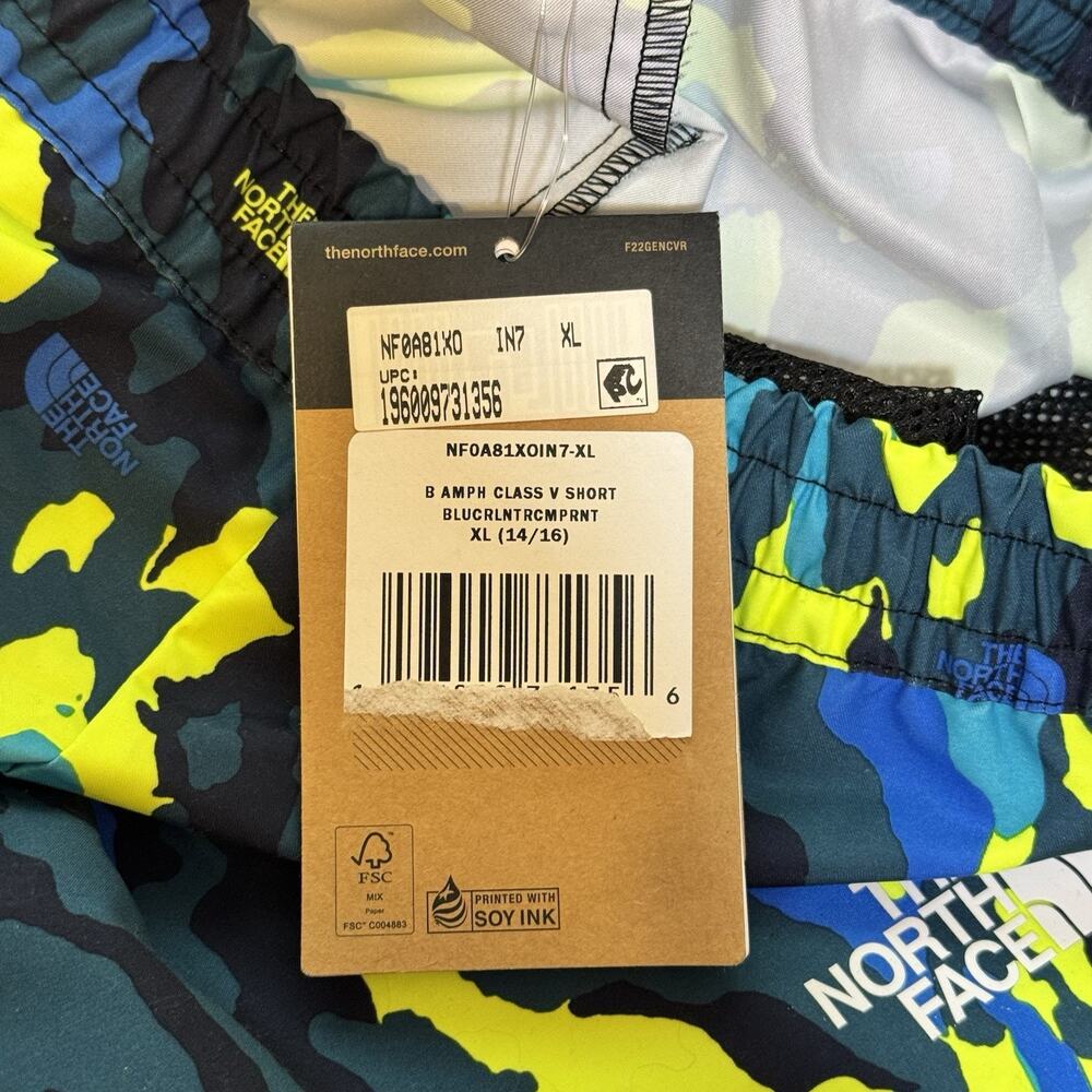 The North Face Boys Amphibious Class V Shorts XL 14-16 Flash Dry Summit Nature - Picture 8 of 8
